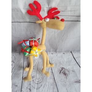 Genich Int'l 13in Reindeer Christmas Plush Movable Posable Stuffed Animal